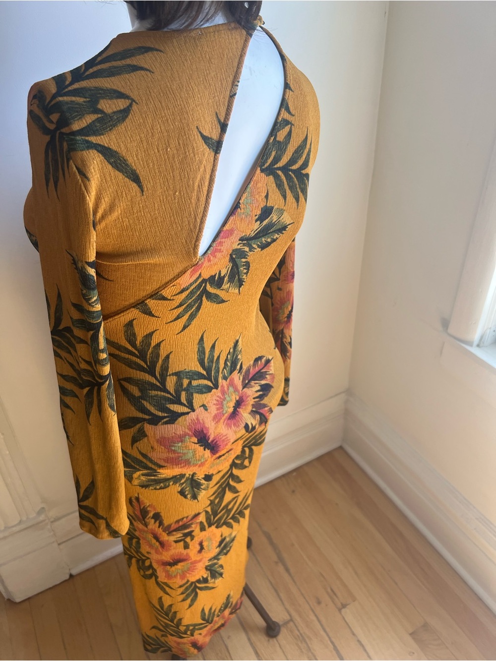 Zara Trafaluc Mustard Yellow Asymmetrical Dress
